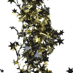 Gifi Guirlande étoiles de Noël doré et noir 10 m^ Décoration Extérieure De Noël