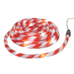 Gifi Guirlande tube solaire sucre d'orge blanc rouge L. 4m^ Décoration Extérieure De Noël