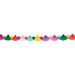 Sale Gifi Guirlande éventail papier de soie multicolore 6m
