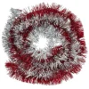 Gifi Guirlandes de Noël rouges et argentées scintillantes x5^ Décoration Sapin