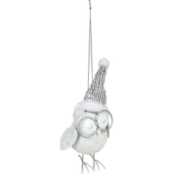 Gifi Hibou à lunettes déco Noël à suspendre^ Décoration Sapin