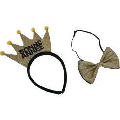 Outlet Gifi Kit accessoires Bonne année noir et doré