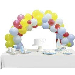 Hot Gifi Kit arche de ballons bleu jaune rouge 60 pièces 4m