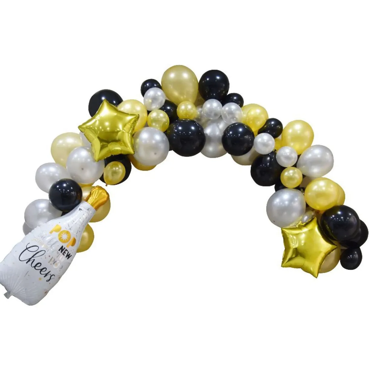 Outlet Gifi Kit arche de ballons noir doré argenté 5m