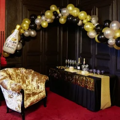 Outlet Gifi Kit arche de ballons noir doré argenté 5m