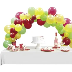 Gifi Kit arche de ballons vert jaune rouge 60 pièces 4m