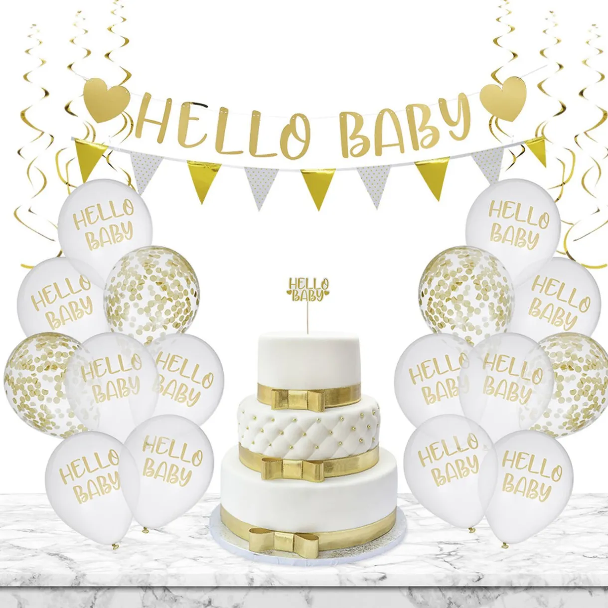 Hot Gifi Kit décoration Baby doré