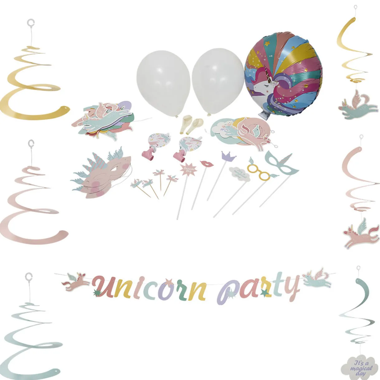 Clearance Gifi Kit décoration de fête Licorne 6 personnes