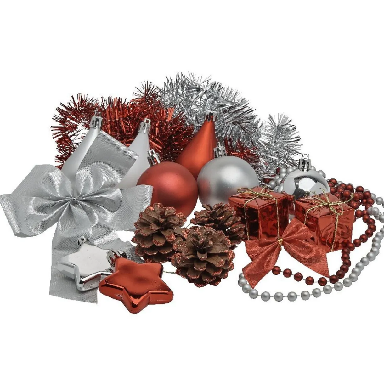 Gifi Kit décoration rouge et blanche pour sapin X 40^ Décoration Sapin