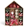 Outlet Gifi Kit décoration sapin de Noël traditionnel rouge et vert 20 pièces