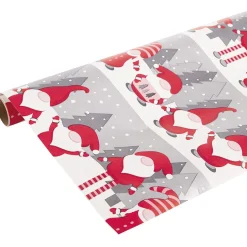 Gifi Kit papier cadeau x4 bolduc x2 noeud x7 motif tradition^ Loisirs Créatifs Et Emballage Cadeau