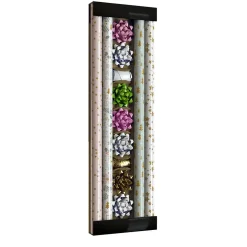 Gifi Kit papier cadeau x4 bolduc x2 noeud x7 doré et rose^ Loisirs Créatifs Et Emballage Cadeau