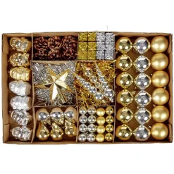 Gifi Kit pour sapin de Noël sujet à suspendre doré x100^ Décoration Sapin