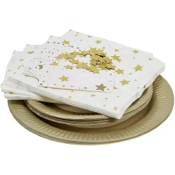 Outlet Gifi Kit vaisselle jetable 10 personnes Fin d'année