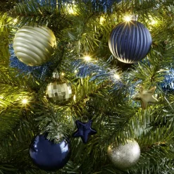 Gifi Kit XL décoration de sapin bleu et doré 82 pièces^ Décoration Sapin