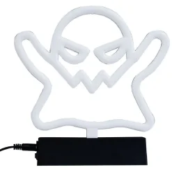 Outlet Gifi Lampe néon Halloween fantôme jaune et violet 21xH21cm