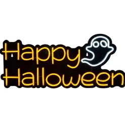 Best Gifi Lampe néon Happy Halloween orange 60xH28,5cm