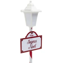 Gifi Lanterne lumineuse à planter solaire H75cm effet flamme vascillante^ Décoration Extérieure De Noël