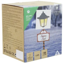 Gifi Lanterne lumineuse à planter solaire H75cm effet flamme vascillante^ Décoration Extérieure De Noël