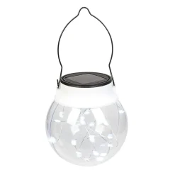 Gifi Lanterne Solaire à suspendre 20 micro Led Blanc froid^ Décoration Extérieure De Noël