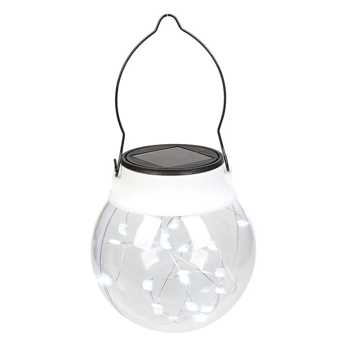 Gifi Lanterne Solaire à suspendre 20 micro Led Blanc froid^ Décoration Extérieure De Noël