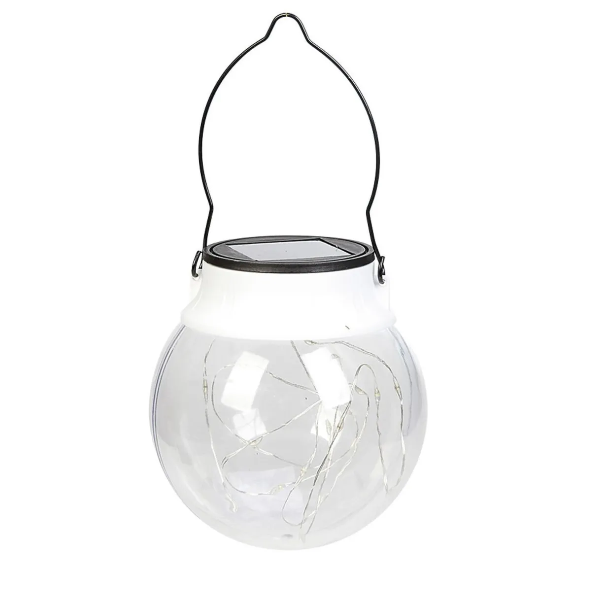 Gifi Lanterne Solaire à suspendre 20 micro Led Blanc froid^ Décoration Extérieure De Noël