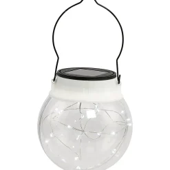 Gifi Lanterne Solaire à suspendre 20 micro Led Blanc froid^ Décoration Extérieure De Noël