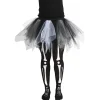 Clearance Gifi Legging adulte Halloween jambes squelette et tutu Taille L