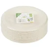 Outlet Gifi Lot de 50 assiettes à dessert rondes jetables en canne à sucre