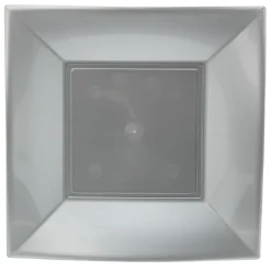 Sale Gifi Lot de 6 assiettes à dessert réutilisables argentées