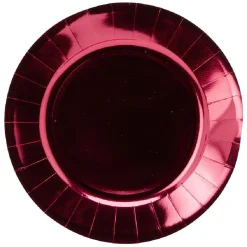 Outlet Gifi Lot de 10 assiettes dessert en carton rouge brillant Ø18 cm