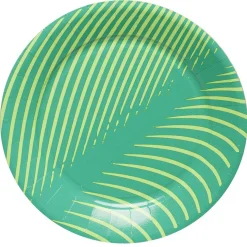 Sale Gifi Lot de 10 assiettes en carton motif feuille tropicale