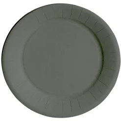 Best Gifi Lot de 10 assiettes en carton gris Ø18 cm