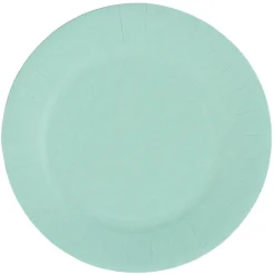 Best Gifi Lot de 10 assiettes en carton vert d'eau Ø18 cm