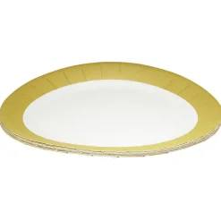 Best Gifi Lot de 10 assiettes en carton Ø23 cm doré