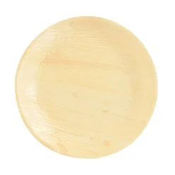 Outlet Gifi Lot de 6 assiettes rondes en feuille de palmier beige