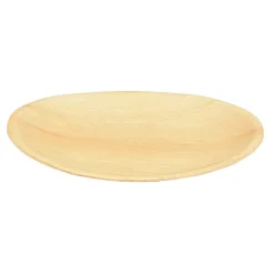 Outlet Gifi Lot de 6 assiettes rondes en feuille de palmier beige