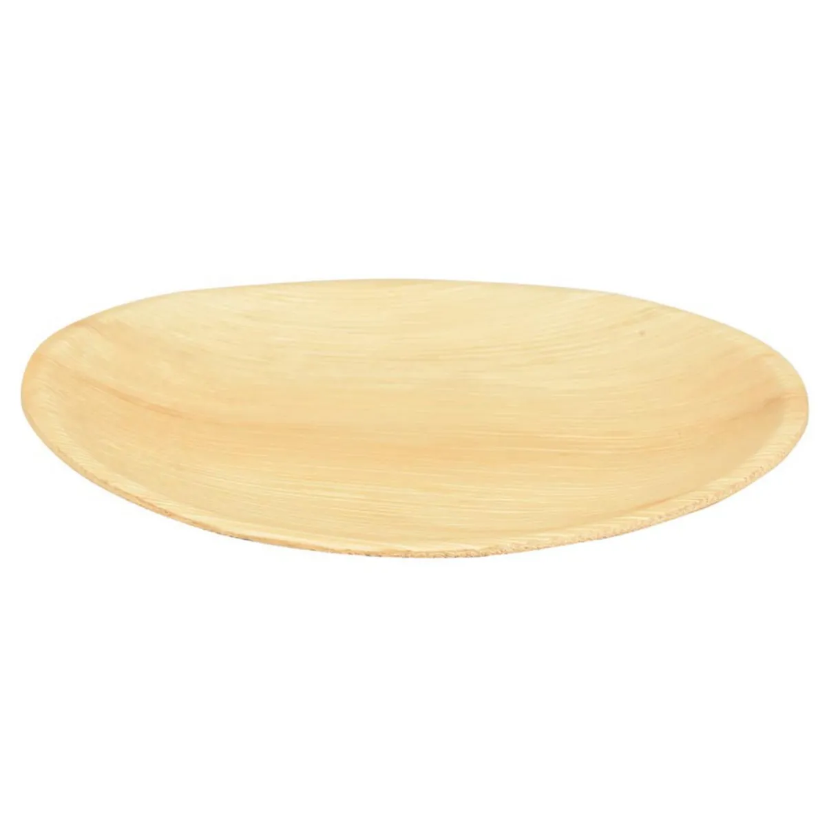 Outlet Gifi Lot de 6 assiettes rondes en feuille de palmier beige