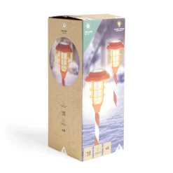 Gifi Lot de 2 bornes solaires à planter H43,5cm^ Décoration Extérieure De Noël