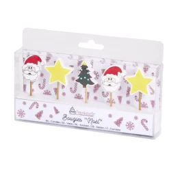 Gifi Lot de 5 bougies de Noël pour gâteau