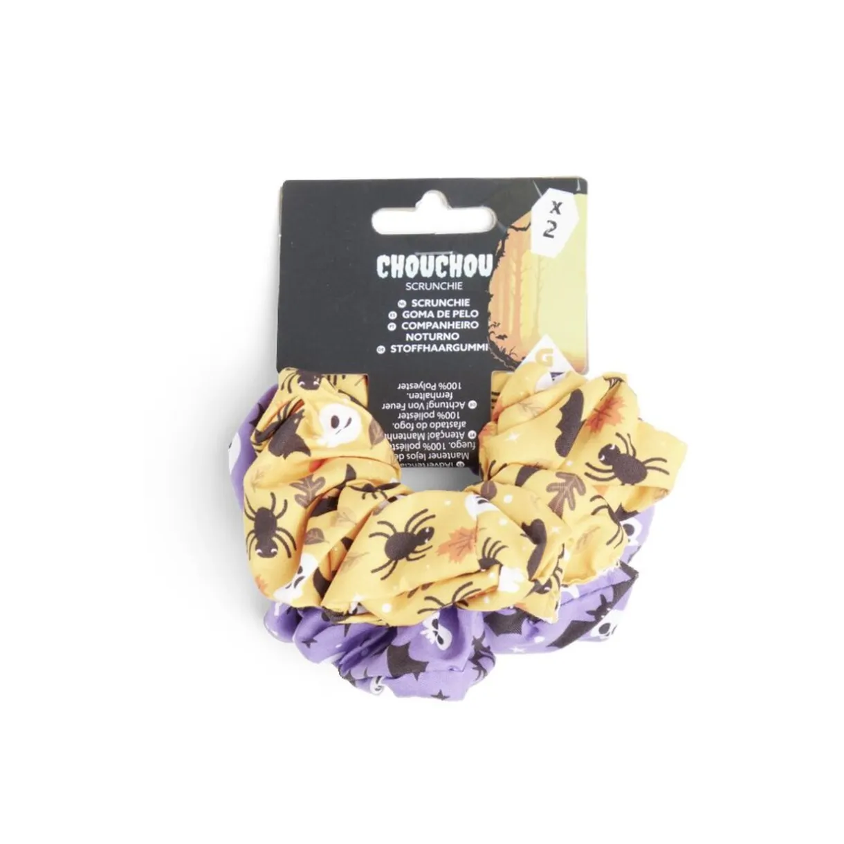 Outlet Gifi Lot de 2 chouchous scrunchie Halloween