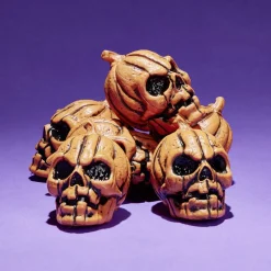 Gifi Lot de 6 citrouilles têtes de mort décoration Halloween à poser