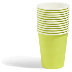 Best Gifi Lot de 10 gobelets en carton uni jaune