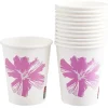 Outlet Gifi Lot de 10 gobelets en carton design fleur d'hibiscus