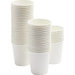 Sale Gifi Lot de 50 gobelets jetables 20cl carton uni blanc