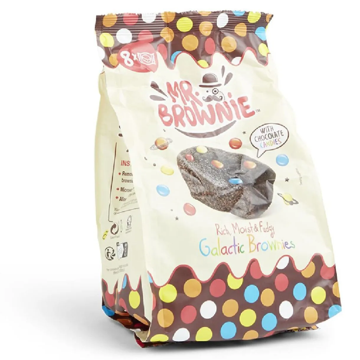 Discount Gifi Lot de 8 sachets individuels Mr. Brownie Galactic chocolat 200g