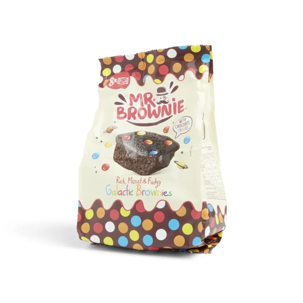 Discount Gifi Lot de 8 sachets individuels Mr. Brownie Galactic chocolat 200g