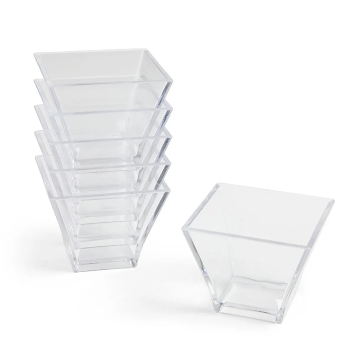 Gifi Lot de 6 verrines 88ml en plastique transparent 6x6xH5cm