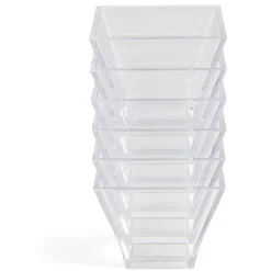 Gifi Lot de 6 verrines 88ml en plastique transparent 6x6xH5cm
