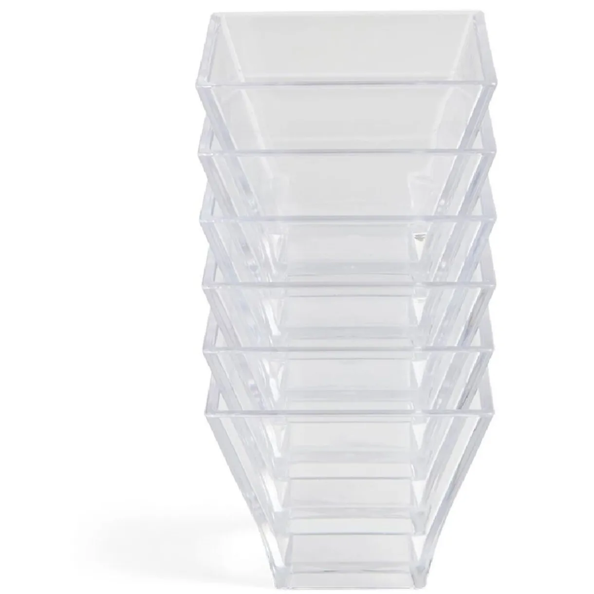 Gifi Lot de 6 verrines 88ml en plastique transparent 6x6xH5cm